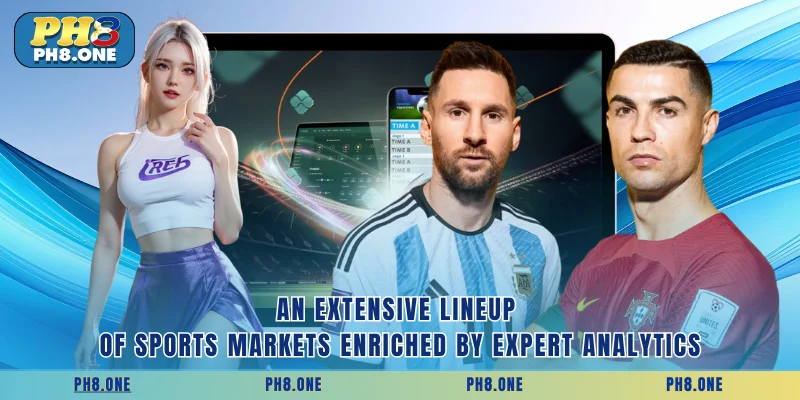 An extensive lineup of sports markets enriched by expert analytics